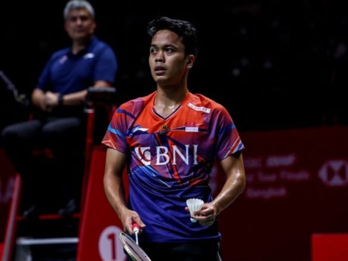 Anthony Sinisuka Ginting andalan tunggal putra di Kapal Api Group Indonesia Open 2023 (Badminton Photo)